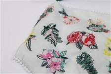 Mignonne Gavigan Masters Tournament Floral Scarf Necklace White
