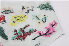 Mignonne Gavigan Masters Tournament Floral Scarf Necklace White