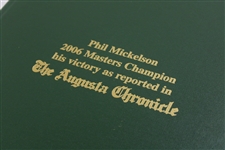Phil Mickelson 2006 Masters Champion as Reported in The Augusta Chronicle - Oversize Hardbound