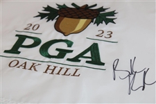 Brooks Koepka Signed 2023 PGA Championship at Oak Hill Embroidered Flag JSA ALOA