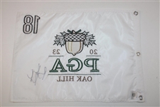 Brooks Koepka Signed 2023 PGA Championship at Oak Hill Embroidered Flag JSA ALOA