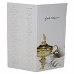 2010 Ryder Cup at Celtic Manor USA & Europe Teams Signed Gala Dinner Menu JSA ALOA