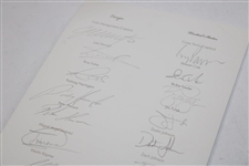 2010 Ryder Cup at Celtic Manor USA & Europe Teams Signed Gala Dinner Menu JSA ALOA