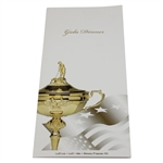 2010 Ryder Cup at Celtic Manor USA & Europe Teams Signed Gala Dinner Menu JSA ALOA