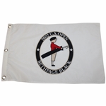 2002 US Open at Bethpage Black Embroidered White Flag - Tiger Woods Win