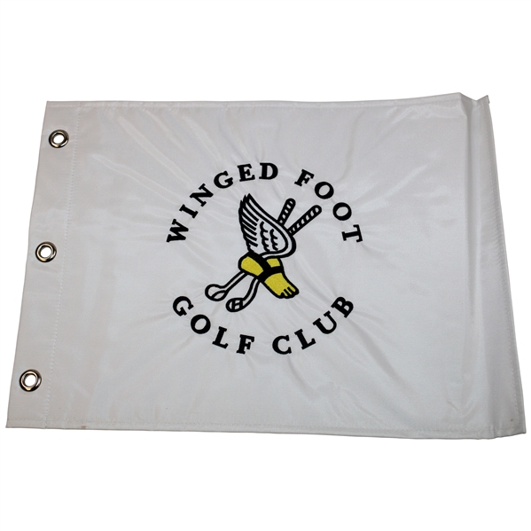 Winged Foot Golf Club Embroidered White Flag 
