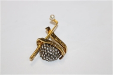 1982 Bob Hope Classic Golf Club Gold And Silver Brooch Pin
