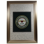 2005 PGA Championship Field Signed Print w/Champ Mickelson Signed Shield JSA ALOA