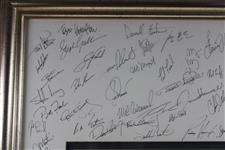 2005 PGA Championship Field Signed Print w/Champ Mickelson Signed Shield JSA ALOA