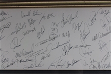 2005 PGA Championship Field Signed Print w/Champ Mickelson Signed Shield JSA ALOA