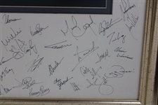 2005 PGA Championship Field Signed Print w/Champ Mickelson Signed Shield JSA ALOA