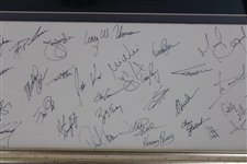 2005 PGA Championship Field Signed Print w/Champ Mickelson Signed Shield JSA ALOA