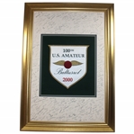 2000 US Amateur Championship Field Signed Print w/Champ Quinney JSA ALOA