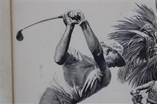 Circa 1961 Anthony Ravielli Golf Illustration - Framed 