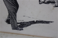 Circa 1961 Anthony Ravielli Golf Illustration - Framed 