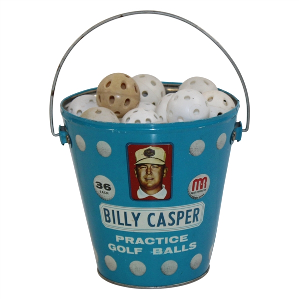 1960’s Billy Casper Practice Golf Balls In Bucket