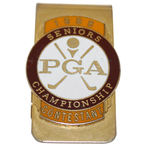 Arnold Palmers 1988 Senior PGA Championship Contestant Badge