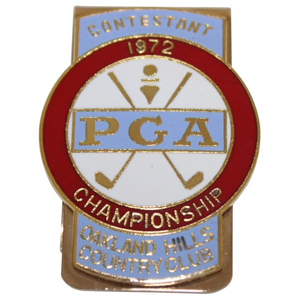 1972 PGA Championship at Oakland Hills CC Contestant Badge/Clip