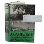 Francis Ouimet Signed 1963 A Game of Golf Anniversary Printing Book JSA ALOA