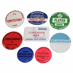 Eight (8) Different Charles Coody Contestants Badges from 1960s-1970s PGA Events