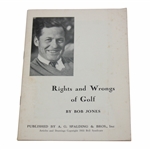1935 Rights and Wrongs of Golf Booklet by Bob Jones