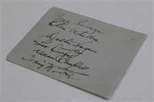 Hagen, Wood, Dutra, Sarazen, Diegel & Campbell Signed Album Page JSA ALOA