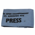 1978 The OPEN Championship at St. Andrews PRESS Armband #11 - Jack Nicklaus Winner