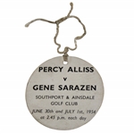 1954 Gene Sarazen v Percy Alliss World Senior Championship at Southport & Ainsdale Ticket 