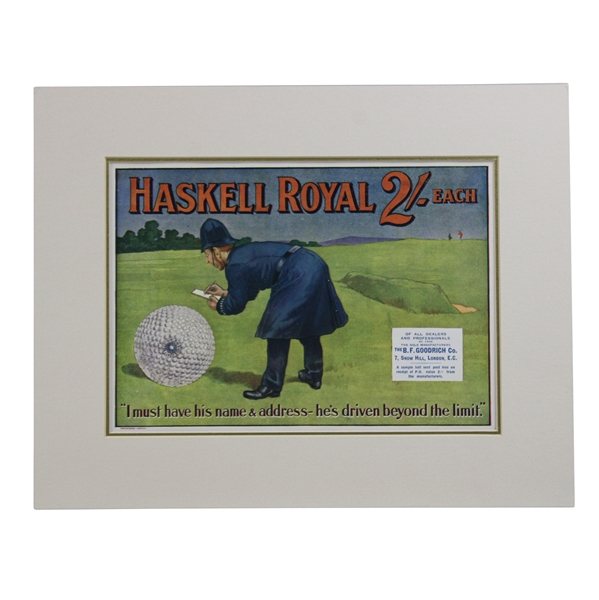 1907 Haskell Royal Colorful Advertisement - Golf Illustrated Page 