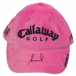 Annika Sorenstam Signed Pink Callaway Hat JSA ALOA
