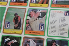 1981 Donruss Golf Set Half Sheet w/Jack Rookie & Stats Leader - Poor Condition