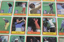 1981 Donruss Golf Set Half Sheet w/Jack Rookie & Stats Leader - Poor Condition
