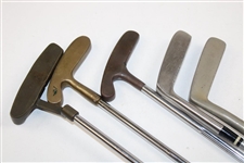 Lot Of Five (5) Putters, Ping Pal, Bulls Eye #054A, Wilson Augusta Putter w/Original Grip, Bristol Oakmont & Cobra Putter w/Original Grip
