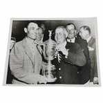 Ben Hogan Photo Receiving The 1951 US Open Trophy From PGA President James Standish