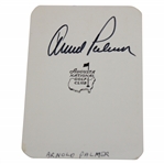 Arnold Palmer Signed Augusta National Golf Club Par 3 Course Scorecard JSA ALOA