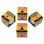 Four (4) Penfold Patented Heart, Club, Diamond & Spade Golf Balls w/Original Box & Wrapping