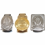 2005, 2007 & 2008 PGA Championship Commemorative Badges/Clips - Baltusrol-Southern Hills-Oakland Hills