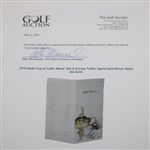 2010 Ryder Cup at Celtic Manor USA & Europe Teams Signed Gala Dinner Menu JSA ALOA