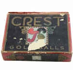 Crest Dimpled Golf Balls Vintage Box 