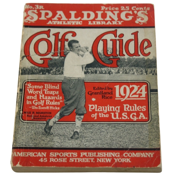Spaldings Athletic Library Golf Guide 1924 Playing Rules Of The USGA
