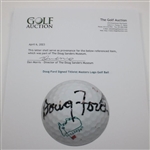 Doug Ford Signed Titleist Masters Logo Golf Ball JSA ALOA