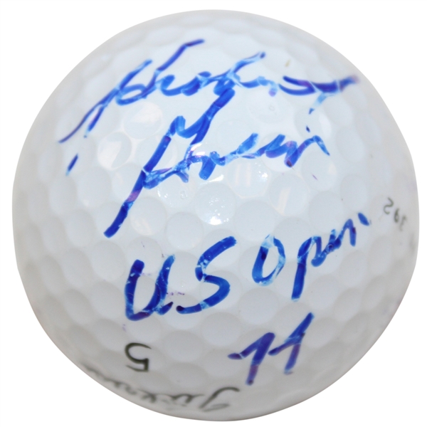 Hubert Green Signed Titleist Logo Golf Ball with US Open 77 JSA ALOA