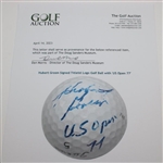 Hubert Green Signed Titleist Logo Golf Ball with 'US Open 77' JSA ALOA