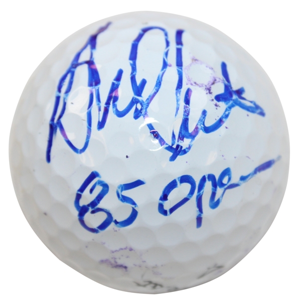Andy North Signed Titleist Logo Golf Ball with 85 Open JSA ALOA