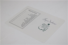 Byron Nelson Signed Augusta National Golf Club Scorecard JSA ALOA