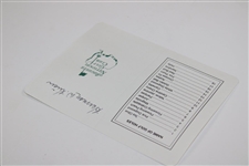 Herman Keiser Signed Augusta National Golf Club Scorecard JSA ALOA