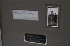 The Great Triumvirate Taylor, Braid & Vardon Signed Framed Display JSA ALOA