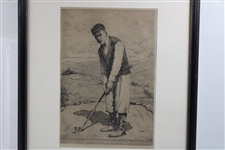 Original Bobby Jones 1930 Grand Slam Etching by William Steene - Framed