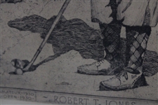 Original Bobby Jones 1930 Grand Slam Etching by William Steene - Framed