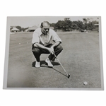 1936 Jess Sweetser US Amateur Photo Lining Up A Putt